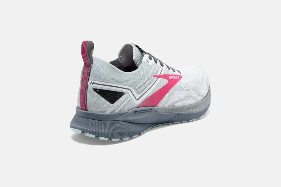 Brooks Ricochet 3 Road Löparskor Dam - Vita/Rosa - 6428-NCDBA